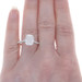 White Gold Moissanite Hidden Halo Engagement Ring -14k Cushion 6.52ctw Cathedral White Gold Moissanite Hidden Halo Engagement Ring -14k Cushion 6.52ctw Cathedral