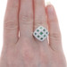 White Gold Tsavorite Garnet Diamond Cluster Cocktail Ring 18k Square1.72ctw Halo White Gold Tsavorite Garnet Diamond Cluster Cocktail Ring 18k Square1.72ctw Halo