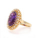 Yellow Gold Amethyst & Diamond Vintage Halo Ring - 14k Mixed Oval 7.95ctw Yellow Gold Amethyst & Diamond Vintage Halo Ring - 14k Mixed Oval 7.95ctw