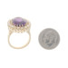 Yellow Gold Amethyst & Diamond Vintage Halo Ring - 14k Mixed Oval 7.95ctw Yellow Gold Amethyst & Diamond Vintage Halo Ring - 14k Mixed Oval 7.95ctw