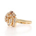 Yellow Gold Diamond Cluster Cocktail Bypass Ring - 14k Round .62ctw Swirl Loop Yellow Gold Diamond Cluster Cocktail Bypass Ring - 14k Round .62ctw Swirl Loop