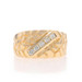 Yellow Gold Diamond Men's Ring - 14k Round Brilliant .30ctw Nugget Channel Set Yellow Gold Diamond Men's Ring - 14k Round Brilliant .30ctw Nugget Channel Set
