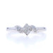 White Gold Diamond Cluster Engagement Ring 14k Princess & Round Brilliant .20ctw White Gold Diamond Cluster Engagement Ring 14k Princess & Round Brilliant .20ctw