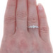 White Gold Diamond Cluster Engagement Ring 14k Princess & Round Brilliant .20ctw White Gold Diamond Cluster Engagement Ring 14k Princess & Round Brilliant .20ctw