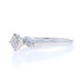 White Gold Diamond Cluster Engagement Ring 14k Princess & Round Brilliant .20ctw White Gold Diamond Cluster Engagement Ring 14k Princess & Round Brilliant .20ctw