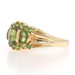 Yellow Gold Green Sapphire Ring - 10k Oval & Round 1.56ctw Three-Stone Yellow Gold Green Sapphire Ring - 10k Oval & Round 1.56ctw Three-Stone