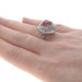 White Gold Rubellite Tourmaline Diamond Vintage Ballerina Halo Ring 14k 4.80ctw White Gold Rubellite Tourmaline Diamond Vintage Ballerina Halo Ring 14k 4.80ctw