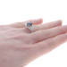 White Gold Sapphire & Diamond Halo Ring - 18k Oval 2.23ctw White Gold Sapphire & Diamond Halo Ring - 18k Oval 2.23ctw