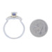 White Gold Sapphire & Diamond Halo Ring - 18k Oval 2.23ctw White Gold Sapphire & Diamond Halo Ring - 18k Oval 2.23ctw
