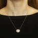 Yellow Gold Opal & Diamond Halo Necklace 14k Oval Cab 3.84ctw East-West Adjust Yellow Gold Opal & Diamond Halo Necklace 14k Oval Cab 3.84ctw East-West Adjust