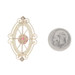 Yellow Gold Lab-Created Ruby Pearl Dia Edwardian Brooch 10k 1.75ctw Antique Pin Yellow Gold Lab-Created Ruby Pearl Dia Edwardian Brooch 10k 1.75ctw Antique Pin