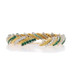 Yellow Gold Emerald & Diamond Vintage Link Bracelet 6 1/2" 18k 900 Rnd 10.08ctw Yellow Gold Emerald & Diamond Vintage Link Bracelet 6 1/2" 18k 900 Rnd 10.08ctw