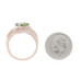 Rose Gold Chrome Diopside Diamond Crossover Ring - 10k Cushion 1.62ctw Rose Gold Chrome Diopside Diamond Crossover Ring - 10k Cushion 1.62ctw