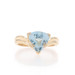 Yellow Gold Aquamarine Cocktail Solitaire Ring - 10k Fancy Trillion 2.75ct Yellow Gold Aquamarine Cocktail Solitaire Ring - 10k Fancy Trillion 2.75ct