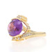 Yellow Gold Amethyst Diamond Bypass Ring - 18k Oval 8.00ctw