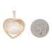 Yellow Gold Cultured Mabe Pearl Heart Solitaire Enhancer Pendant - 14k Love Yellow Gold Cultured Mabe Pearl Heart Solitaire Enhancer Pendant - 14k Love