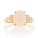 Yellow Gold Opal Diamond Ring - 14k Oval Cabochon 1.86ctw Yellow Gold Opal Diamond Ring - 14k Oval Cabochon 1.86ctw