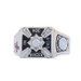 White Gold Knights Templar Vintage Men's Ring - 14k Dia .10ct York Rite Masonic White Gold Knights Templar Vintage Men's Ring - 14k Dia .10ct York Rite Masonic