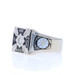 White Gold Knights Templar Vintage Men's Ring - 14k Dia .10ct York Rite Masonic White Gold Knights Templar Vintage Men's Ring - 14k Dia .10ct York Rite Masonic