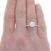 White Gold Semi-Mount Hidden Halo Engagement Ring 18k Dias .40ctw CZ for Rnd~8mm