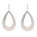 White Gold Textured Teardrop Dangle Earrings - 14k Pierced White Gold Textured Teardrop Dangle Earrings - 14k Pierced