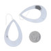 White Gold Textured Teardrop Dangle Earrings - 14k Pierced White Gold Textured Teardrop Dangle Earrings - 14k Pierced