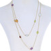 Yellow Gold Peridot Blue Topaz Citrine Station Necklace 36" - 14k Pear 20.07ctw Yellow Gold Peridot Blue Topaz Citrine Station Necklace 36" - 14k Pear 20.07ctw