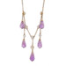 Yellow Gold Amethyst Pearl Edwardian Dangle Necklace 14 3/4" -15k Carved Antique Yellow Gold Amethyst Pearl Edwardian Dangle Necklace 14 3/4" -15k Carved Antique