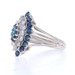 White Gold Sapphire Diamond Double Halo Ring - 14k Marquise 3.17ctw Cluster White Gold Sapphire Diamond Double Halo Ring - 14k Marquise 3.17ctw Cluster