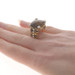 Bellarri Smoky Quartz, Citrine, & Diamond Ring Yellow Gold 18k Cushion Sz 8 1/4 Bellarri Smoky Quartz, Citrine, & Diamond Ring Yellow Gold 18k Cushion Sz 8 1/4
