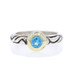Gabriel Blue Topaz Solitaire Ring - Sterling Silver 925 14k Round Cut