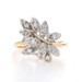 Yellow Gold Diamond Vintage Cluster Cocktail Bypass Ring 14k Single.25ctw Leaves Yellow Gold Diamond Vintage Cluster Cocktail Bypass Ring 14k Single.25ctw Leaves