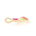 Yellow Gold Ruby Heart Pendant - 14k Marquise & Round .36ctw Love Yellow Gold Ruby Heart Pendant - 14k Marquise & Round .36ctw Love