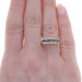 Yellow Gold Sapphire Diamond Cluster Cocktail Ring -14k Rnd .77ctw Stripe Tiered Yellow Gold Sapphire Diamond Cluster Cocktail Ring -14k Rnd .77ctw Stripe Tiered