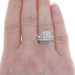White Gold Diamond Halo Engagement Ring & Wedding Band 14k Emerald & Rnd 2.00ctw White Gold Diamond Halo Engagement Ring & Wedding Band 14k Emerald & Rnd 2.00ctw