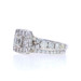 White Gold Diamond Halo Engagement Ring & Wedding Band 14k Emerald & Rnd 2.00ctw White Gold Diamond Halo Engagement Ring & Wedding Band 14k Emerald & Rnd 2.00ctw
