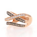 Le Vian Diamond Crossover Band - Rose Gold 14k Round .75ctw Limited Edition Ring Le Vian Diamond Crossover Band - Rose Gold 14k Round .75ctw Limited Edition Ring