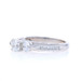 White Gold Diamond Three-Stone Engagement Ring - 14k Round 1.49ctw Cathedral White Gold Diamond Three-Stone Engagement Ring - 14k Round 1.49ctw Cathedral