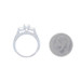 White Gold Diamond Three-Stone Engagement Ring - 14k Round 1.49ctw Cathedral White Gold Diamond Three-Stone Engagement Ring - 14k Round 1.49ctw Cathedral