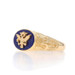 Yellow Gold Lapis Lazuli Russian Imperial Eagle Men's Ring - 14k Coat of Arms Yellow Gold Lapis Lazuli Russian Imperial Eagle Men's Ring - 14k Coat of Arms
