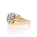 Yellow Gold Diamond Men's Ring - 14k Round Brilliant .25ctw Floral Cluster Yellow Gold Diamond Men's Ring - 14k Round Brilliant .25ctw Floral Cluster