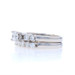 White Gold Diamond Engagement Ring & Wedding Band - 14k Round Brilliant 1.03ctw White Gold Diamond Engagement Ring & Wedding Band - 14k Round Brilliant 1.03ctw