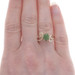 Yellow Gold Nephrite Jade Solitaire Bypass Ring - 14k Oval Cabochon 1.01ct Yellow Gold Nephrite Jade Solitaire Bypass Ring - 14k Oval Cabochon 1.01ct