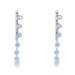 White Gold Cubic Zirconia Dangle Hoop Earrings - 14k Round 1.20ctw Pierced
