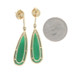 Yellow Gold Green Chalcedony & Diamond Halo Dangle Earrings - 14k Pear .47ctw Yellow Gold Green Chalcedony & Diamond Halo Dangle Earrings - 14k Pear .47ctw