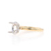 Yellow Gold Semi-Mount Hidden Halo Engagement Ring - 14k Diamonds ~8x6mm Oval Yellow Gold Semi-Mount Hidden Halo Engagement Ring - 14k Diamonds ~8x6mm Oval
