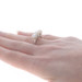 White Gold Cultured Pearl & Diamond Vintage Three-Stone Ring - 14k White Gold Cultured Pearl & Diamond Vintage Three-Stone Ring - 14k