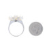 White Gold Cultured Pearl & Diamond Vintage Three-Stone Ring - 14k White Gold Cultured Pearl & Diamond Vintage Three-Stone Ring - 14k
