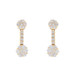 Yellow Gold Diamond Cluster Dangle Earrings - 14k Round 2.00ctw Flowers Pierced Yellow Gold Diamond Cluster Dangle Earrings - 14k Round 2.00ctw Flowers Pierced