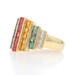 Bellarri Sapphire Cluster Cocktail Ring - Yellow Gold 18k Square 2.15ctw Bellarri Sapphire Cluster Cocktail Ring - Yellow Gold 18k Square 2.15ctw
